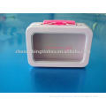 Mini pink tin gift box with handle and clear window
